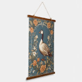 Mooie  gans William Morris Geïnspireerd Hangend Wandkleed (Gebogen)