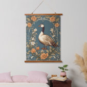Mooie  gans William Morris Geïnspireerd Hangend Wandkleed (Slaapkamer)