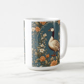 Mooie gans William Morris Geïnspireerd Koffiemok (Voorkant rechts)