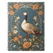 Mooie  gans William Morris Geïnspireerd Notitieboek (Voorkant)