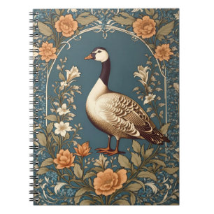Mooie  gans William Morris Geïnspireerd Notitieboek