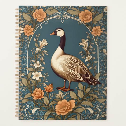 Mooie gans William Morris Geïnspireerd Planner (Voorkant)