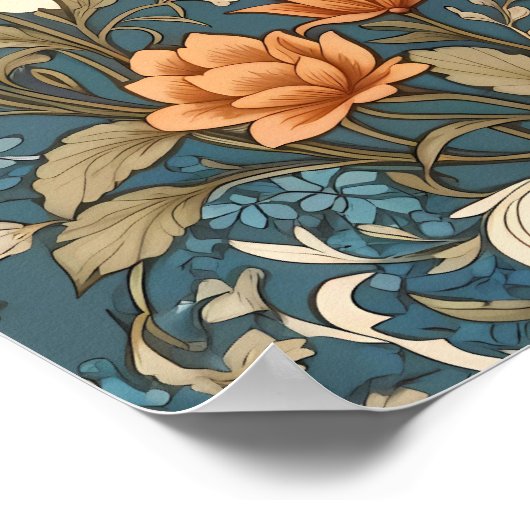 Mooie  gans William Morris Geïnspireerd Poster (Hoek)