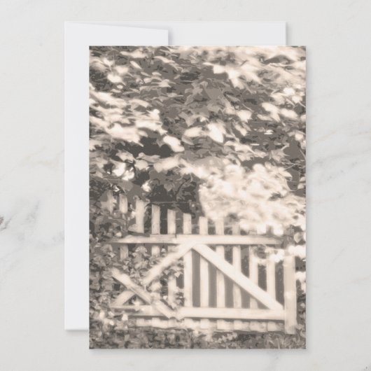 Mooie Garden-weddenschap Kaart (Achterkant)