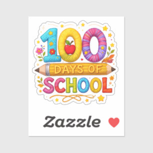 Mooie garen 100 dagen school leraren meisjes T-shi Sticker