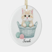 Mooie garen kat ornament  (Rechts)