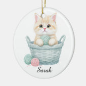 Mooie garen kat ornament  (Links)