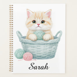 Mooie garen kat spiraal planner