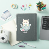 Mooie garen kat sticker (iPad Cover)
