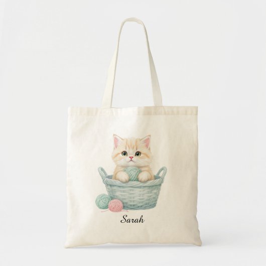 Mooie garen kat tas (Voorkant)