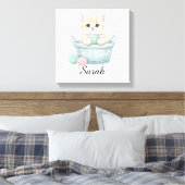 Mooie garen kitten canvas  afdruk (Insitu (Slaapkamer))