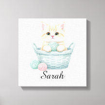 Mooie garen kitten canvas 