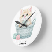 Mooie garen kitten ronde klok  (Hoek)