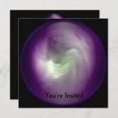 Mooie gastheer in Crystal Ball Halloween Party Kaart (Voorkant / Achterkant)