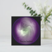 Mooie gastheer in Crystal Ball Halloween Party Kaart (Staand voorkant)