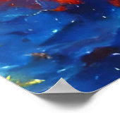 Mooie gaswolk in de ruimte | AI Art Poster (Hoek)