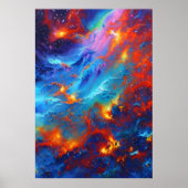 Mooie gaswolk in de ruimte | AI Art Poster (Voorkant)