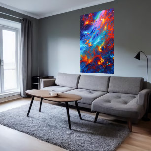 Mooie gaswolk in de ruimte   AI Art Poster