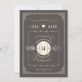 Mooie Gatsby Art Deco Save the Dates Save The Date (Voorkant)