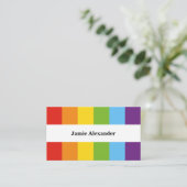 Mooie Gay Regenboog Minimal LGBT Visitekaartje (Staand voorkant)