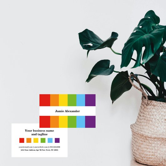 Mooie Gay Regenboog Minimal LGBT Visitekaartje