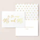 Mooie Gay Wedding Gefeliciteerd Kalligrafie Folie Kaarten (Display)