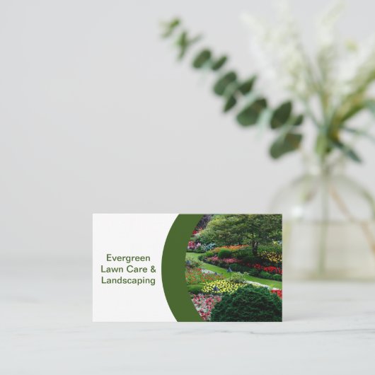 Mooie gazon Foto III Landscaping Visitekaartje (Staand voorkant)