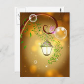 Mooie geanimeerde feelantaarn briefkaart (Voorkant / Achterkant)