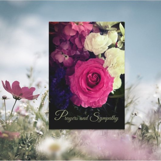 Mooie gebeden en sympathie kaart