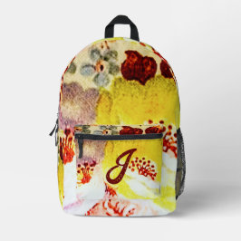 Mooie Gebloemde Monogramprint Bedrukte Rugzak