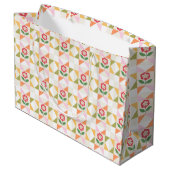 Mooie gebloemde patchwork quilt cadeautas (Achterkant Gekanteld)