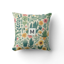 Mooie Gebloemde Tuinplanten Bloemen met Monogram