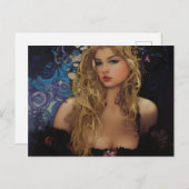 Mooie geblonde vrouw briefkaart (Voorkant / Achterkant)