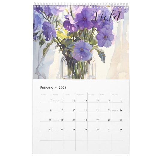 Mooie Geboorte Bloemen Kalender (Feb 2026)