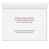 Mooie Geboorte Gezegende Kerst Kaart (Binenzijde Horizontaal (Onderkant))