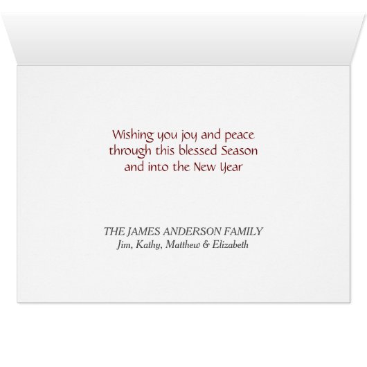 Mooie Geboorte Gezegende Kerst Kaart (Binenzijde Horizontaal (Onderkant))