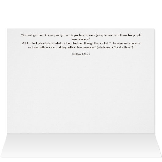 Mooie Geboorte Gezegende Kerst Kaart (Binnen Horizontaal (Boven))