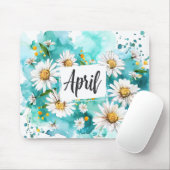 Mooie Geboorte Maand Bloemen/April Muismat (Met muis)