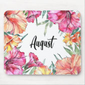 Mooie Geboorte Maand Bloemen/Augustus Muismat (Voorkant)