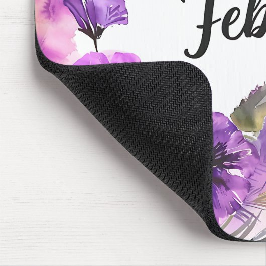 Mooie Geboorte Maand Bloemen/Februari Muismat (Hoek)