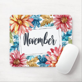 Mooie Geboorte Maand Bloemen/November Muismat