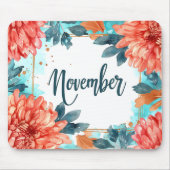 Mooie Geboorte Maand Bloemen/November Muismat (Voorkant)