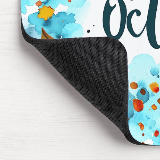 Mooie Geboorte Maand Bloemen/Oktober Muismat (Hoek)