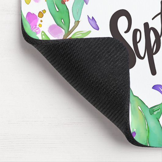 Mooie Geboorte Maand Bloemen/September Muismat (Hoek)