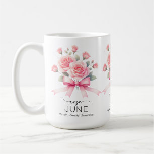 Mooie Geboortemaand Bloem/Roze/Juni Koffiemok