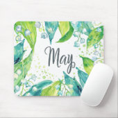 Mooie geboortemaand bloemen/mei muismat (Met muis)