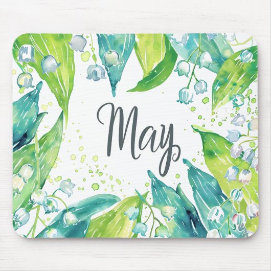 Mooie geboortemaand bloemen/mei muismat (Voorkant)