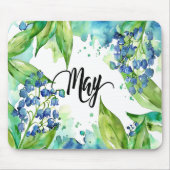 Mooie geboortemaand bloemen/mei muismat (Voorkant)