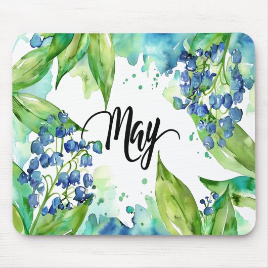 Mooie geboortemaand bloemen/mei muismat (Voorkant)