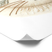 Mooie Geborduurde Kat Muur Kunst voor Kat Liefhebb Poster (Hoek)